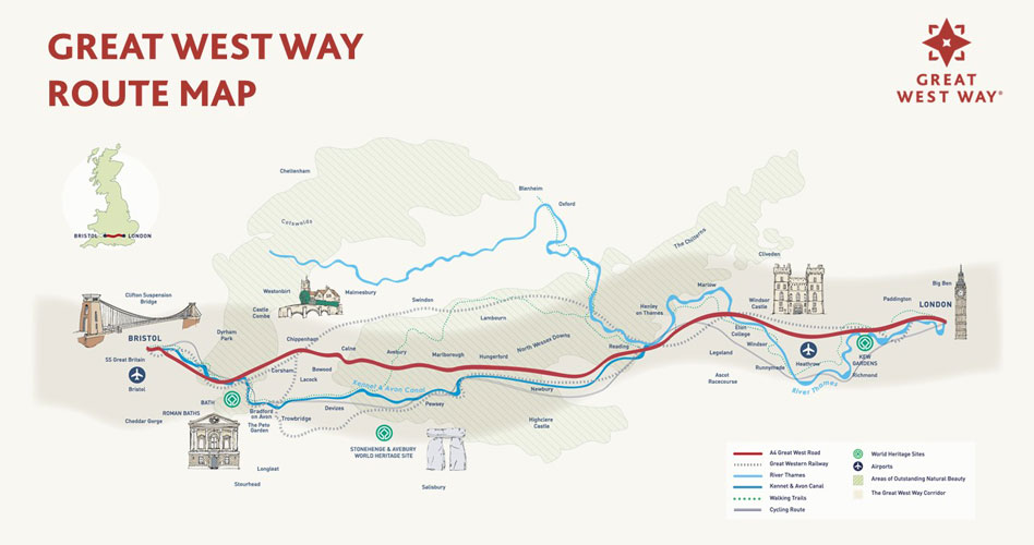 Great West Way Map